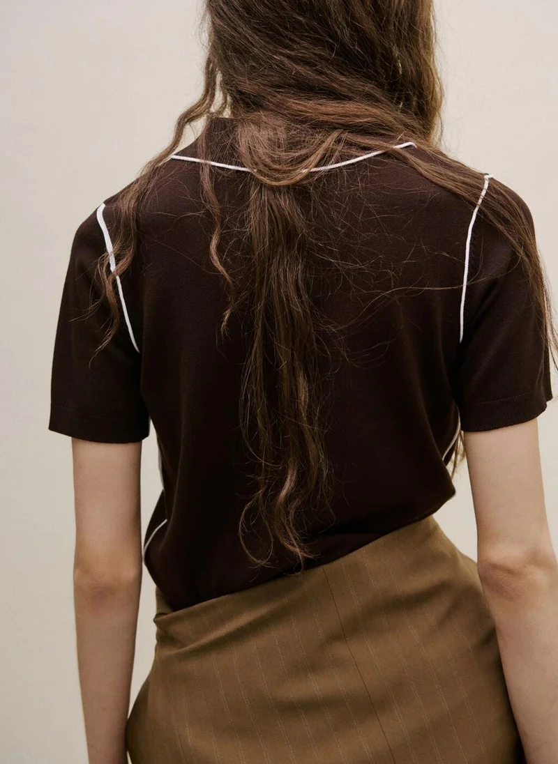 مانجو Contrasting stripes sweater